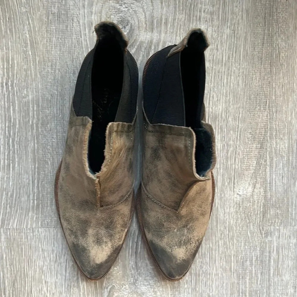 Free People Dark Horse Taupe Leather Ankle Chelsea Boots - Picture 5 of 10